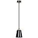 Lampada A Sospensione Bolero - Nero - Acciaio Verniciato A Polvere, Legno - 14x100x14 Cm - Foto miniatura 1