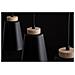 Lampada A Sospensione Bolero - Nero - Acciaio Verniciato A Polvere, Legno - 14x100x14 Cm - Foto miniatura 7
