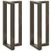 Gambe Tavolo Bar A T 2 Pz Naturale 40x35x(100-101) Cm Acciaio - Foto miniatura 1