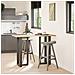 Gambe Tavolo Bar A T 2 Pz Naturale 40x35x(100-101) Cm Acciaio - Foto miniatura 2