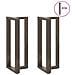 Gambe Tavolo Bar A T 2 Pz Naturale 40x35x(100-101) Cm Acciaio - Foto miniatura 3