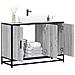 Mobile Lavabo Bagno Grigio Sonoma 90x33x60 Cm Legno Multistrato - Foto miniatura 1