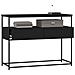 Tavolino Consolle Nero 100x40x75 Cm In Legno Multistrato - Foto miniatura 3