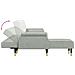 Divano Letto a L Grigio Chiaro 271x140x70 cm in Velluto - Foto miniatura 6