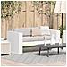 Divano da giardino a 2 posti 134x60x62 cm Bianco Legno massello Pino - Foto miniatura 1