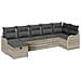 Set Divano da Giardino con Cuscini Grigio Chiaro Polyrattan,  Divano da Giardino a 2 Posti con Stoccaggio e Cuscini Grigio Chiaro Polyrattan - Foto miniatura 1