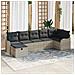 Set Divano da Giardino con Cuscini Grigio Chiaro Polyrattan,  Divano da Giardino a 2 Posti con Stoccaggio e Cuscini Grigio Chiaro Polyrattan - Foto miniatura 2