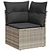Set Divano da Giardino con Cuscini Grigio Chiaro Polyrattan,  Divano da Giardino a 2 Posti con Stoccaggio e Cuscini Grigio Chiaro Polyrattan - Foto miniatura 7