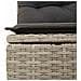 Set Divano da Giardino con Cuscini Grigio Chiaro Polyrattan,  Divano da Giardino a 2 Posti con Stoccaggio e Cuscini Grigio Chiaro Polyrattan - Foto miniatura 9