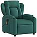 Poltrona Massaggiante Reclinabile Elettrica Verde Scuro Tessuto - Foto miniatura 4