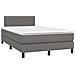 Giroletto Molle con Materasso e LED Grigio 120x200cm Similpelle - Foto miniatura 3