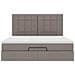 Struttura Letto Pouf con Materasso Tortora 160x200cm in Tessuto - Foto miniatura 7