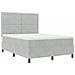Letto a molle con materasso Grigio chiaro 160 x 200 cm Velluto - Foto miniatura 1