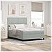 Letto a molle con materasso Grigio chiaro 160 x 200 cm Velluto - Foto miniatura 2
