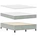 Letto a molle con materasso Grigio chiaro 160 x 200 cm Velluto - Foto miniatura 7