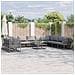 Set Divano da Giardino con cuscino 11 pcs Nero Alluminio - Foto miniatura 2