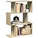 Libreria Divisorio 3 Ripiani Sonoma 70x24x97 cm in Truciolato - Foto miniatura 2