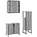 Set Mobili da Bagno 3 pz Grigio Sonoma in Legno Multistrato - Foto miniatura 8
