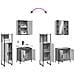 Set Mobili da Bagno 3 pz Grigio Sonoma in Legno Multistrato - Foto miniatura 9