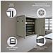 Armadio per montaggio su rack 6U 600x600 ASP Grigio fissato al muro, porta del metallo - Foto miniatura 11