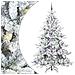 Albero di Natale Artificiale con Rami Pieghevoli Bianco 210 cm - Foto miniatura 1