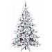 Albero di Natale Artificiale con Rami Pieghevoli Bianco 210 cm - Foto miniatura 4