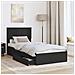 Letto con Contenitore Nero 90 x 190 cm Legno multistrato - Foto miniatura 3