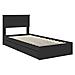 Letto con Contenitore Nero 90 x 190 cm Legno multistrato - Foto miniatura 4