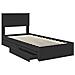 Letto con Contenitore Nero 90 x 190 cm Legno multistrato - Foto miniatura 5