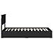 Letto con Contenitore Nero 90 x 190 cm Legno multistrato - Foto miniatura 9