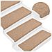 Tappetini Autoadesivi per Scale 30 pz Beige 65x24,5x3,5 cm - Foto miniatura 2