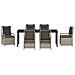 Set da Pranzo per Giardino 7 pcs Grigio chiaro polyrattan - Foto miniatura 7
