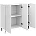 Credenza Bianco Lucido 89 x 34,5 x 82 cm Legno ingegnerizzato - Foto miniatura 3