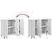 Credenza Bianco Lucido 89 x 34,5 x 82 cm Legno ingegnerizzato - Foto miniatura 9