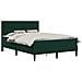 Struttura letto con materasso Verde Scuro 160 x 200 cm Velluto - Foto miniatura 1