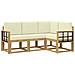 Set di divani da esterno con cuscino 4 pcs Bianco e Crema - Foto miniatura 1