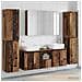 Set di mobili per il bagno 6 pcs Legno antico - Foto miniatura 2