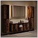 Set di mobili per il bagno 6 pcs Legno antico - Foto miniatura 4