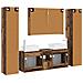 Set di mobili per il bagno 6 pcs Legno antico - Foto miniatura 9