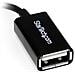 Cavo Adattatore micro USB a USB femmina angolato a destra OTG da viaggio - Connettore a 90 gradi da 12 cm M / F - Nero - Foto miniatura 2