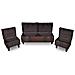 Set Panca Contenitore Cassapanca Marrone 3 Pz - Foto miniatura 5