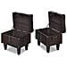 Set Panca Contenitore Cassapanca Marrone 3 Pz - Foto miniatura 8