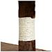 Albero Tiragraffi Per Gatti In Peluche E Sisal Con Cucce E Pallina Caffè E Crema 50x50x132cm - Foto miniatura 8