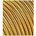 Cavo Elettrico Tondo Rivestito In Tessuto Colorato Oro 10 Metri 2x0,75 Rotondo Per Lampadari, Lampade, Abat Jour, Design. Made In Italy! - Foto miniatura 1