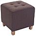 Poggiapiedi Divano Pharao - Sgabello Pouf Capitonné Imbottito in Tessuto I Sgabello Basso Salotto Piedini in Legno I Sgabello Quadrato da Sala 45x45 cm I Pouf Design Salotto Marrone - Foto miniatura 1