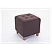 Poggiapiedi Divano Pharao - Sgabello Pouf Capitonné Imbottito in Tessuto I Sgabello Basso Salotto Piedini in Legno I Sgabello Quadrato da Sala 45x45 cm I Pouf Design Salotto Marrone - Foto miniatura 3