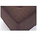 Poggiapiedi Divano Pharao - Sgabello Pouf Capitonné Imbottito in Tessuto I Sgabello Basso Salotto Piedini in Legno I Sgabello Quadrato da Sala 45x45 cm I Pouf Design Salotto Marrone - Foto miniatura 4