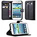 Custodia Compatibile Con Samsung Galaxy Win In Nero Carbone - Coperchio Protettiva Con Chiusura Magnetica, Funzione Stand E Tasca Per Le Carte - Foto miniatura 9
