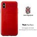 Custodia Compatibile Con Apple Iphone X / Xs In Rosso - Coperchio Protettivo In Silicone Tpu Flessibile Con Design Spazzolato - Foto miniatura 10