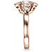 In Oro Rosa Anello Placcato 18 Carati Da Donna Argento 925 - Foto miniatura 2
